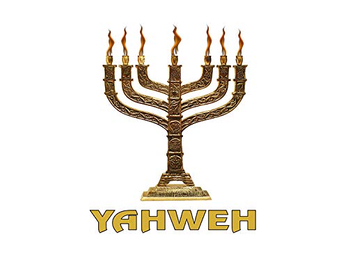 Drapeaux de culte imprimés de Menorah Yahweh imprimés sur soie