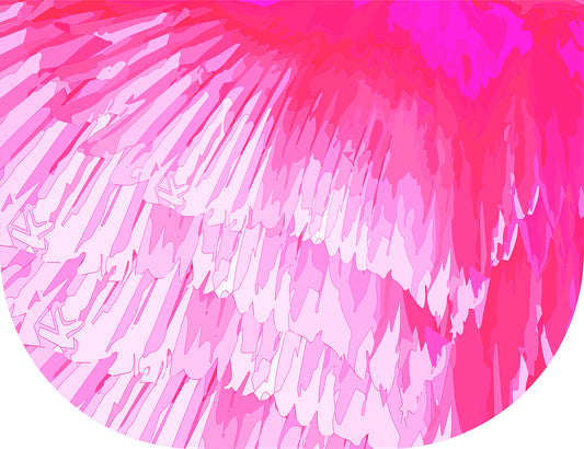 Angelic Feather - PINK - Worship Flags - Silk Printed Quill Wing Flags WXL-Quill - 40" Flexible Rod