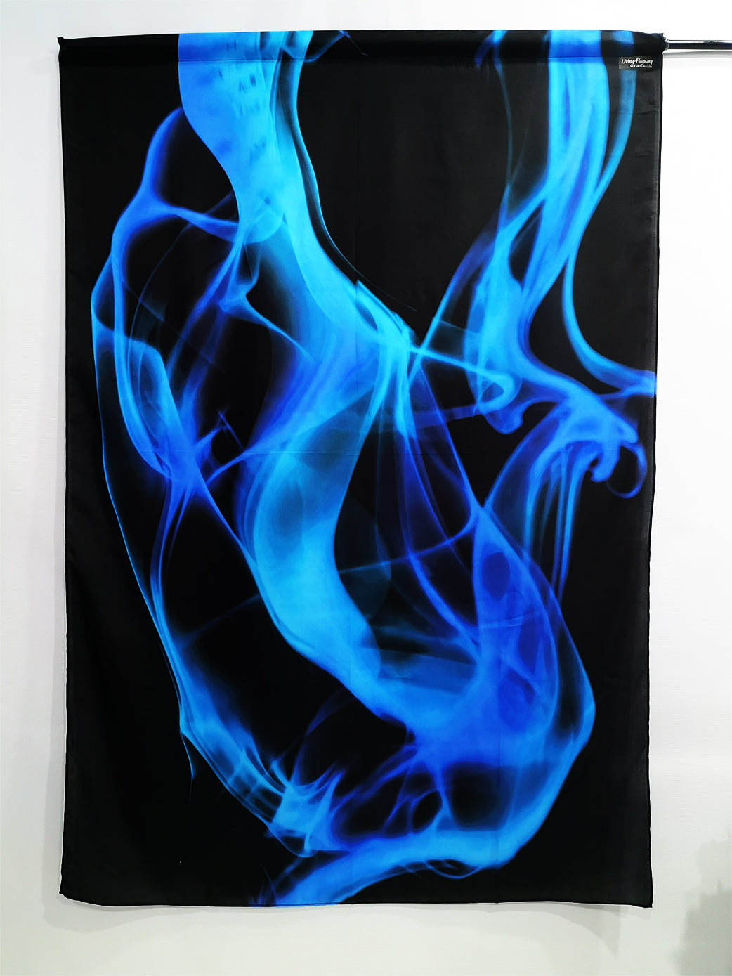 Holy Fire Blue - Banderas de adoración impresas en seda
