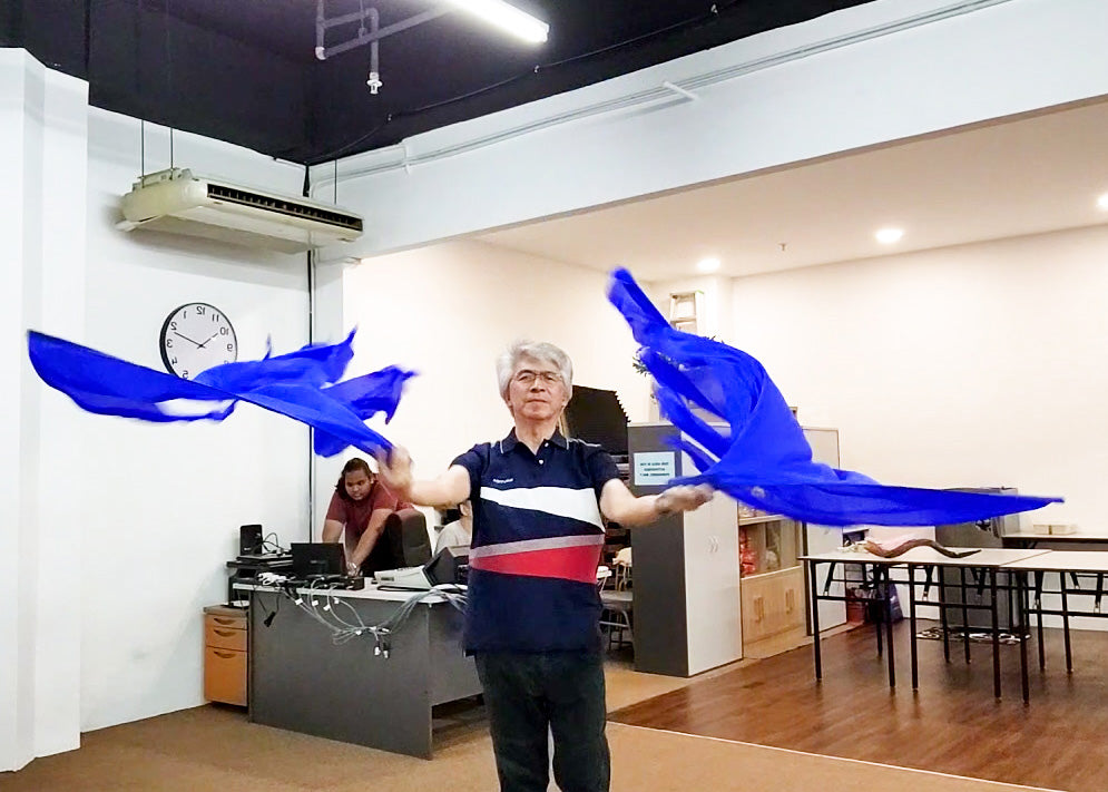 Malaikat sayap (biru) sutera pujian dan ibadat bendera WF43SX70
