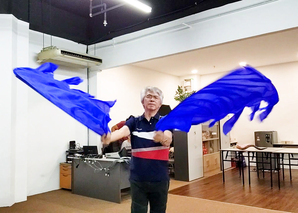 Angel Wings (Blau) Seide Lob und Anbetung Flagge WF43SX70