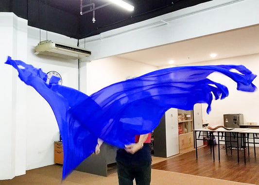 天使之翼 (蓝色) 丝绸赞美和崇拜旗帜WF43SX70
