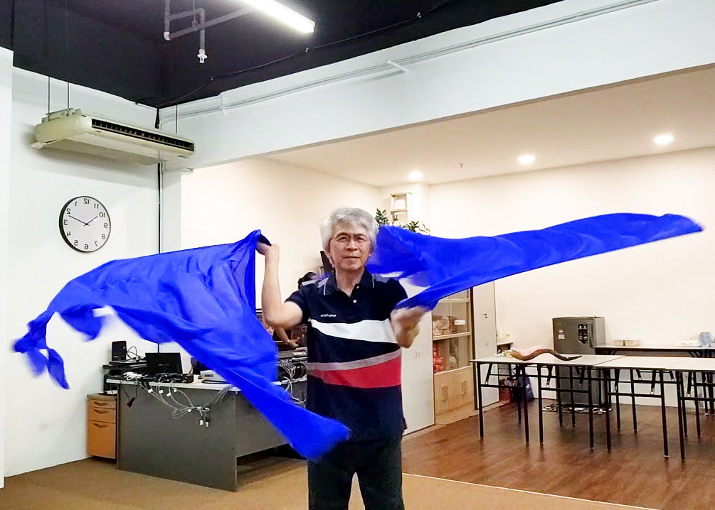 Alas de ángel (azul) seda alabanza y adoración bandera WF43SX70
