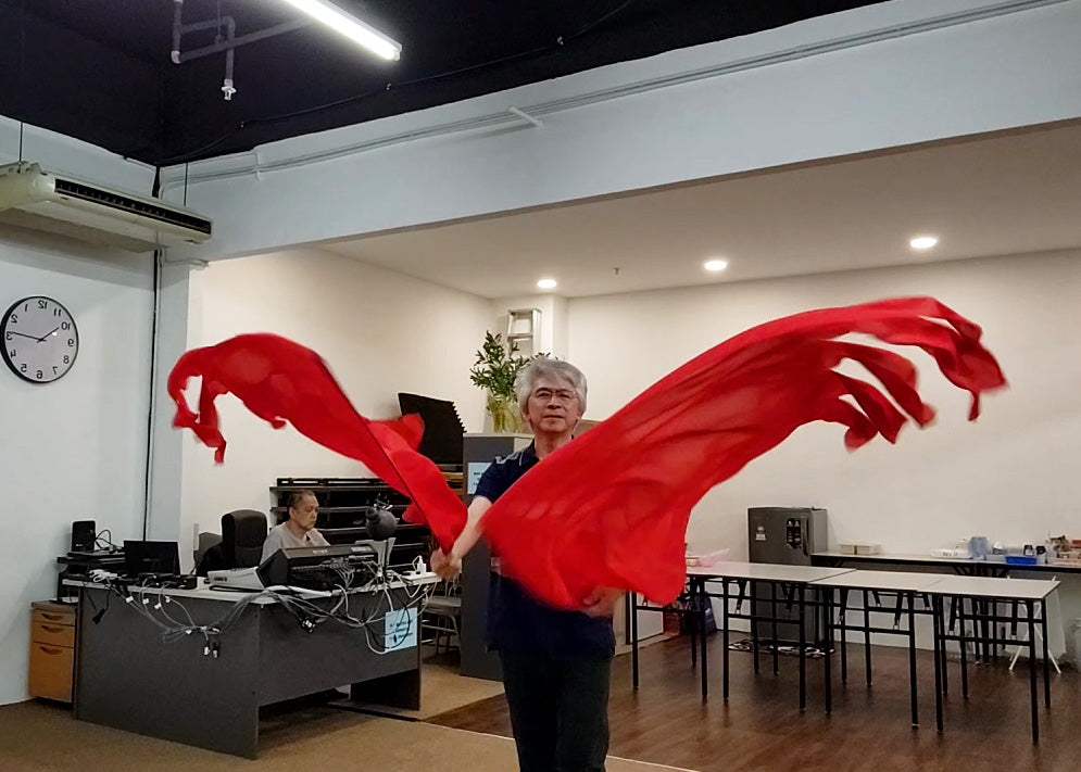 天使之翼 (红色) 丝绸赞美和崇拜旗帜WF43SX70