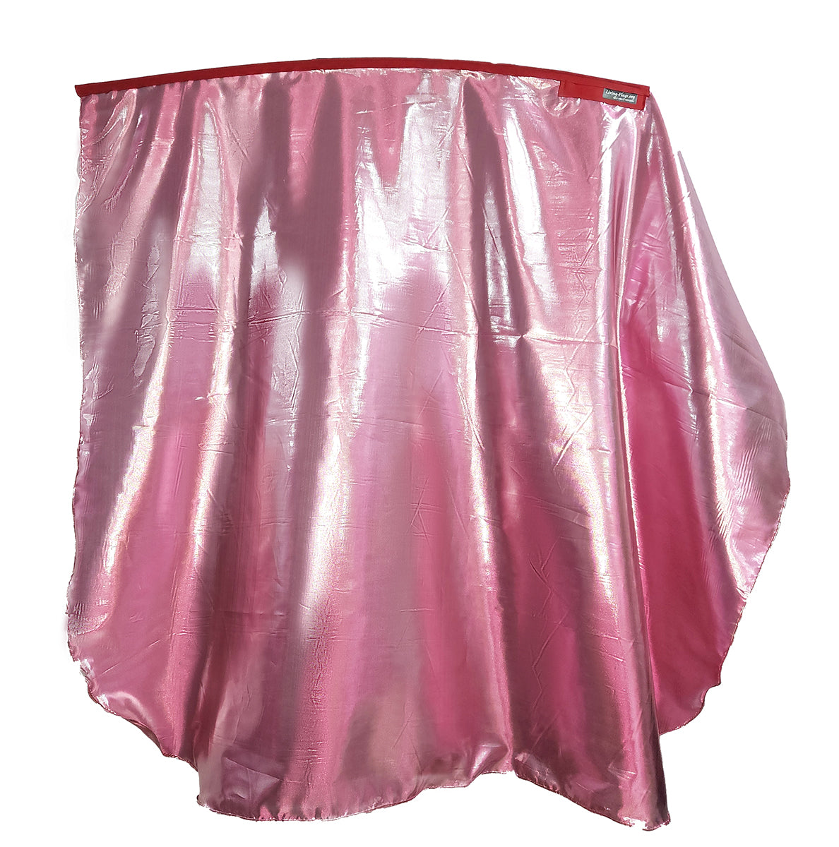 WXLL-Quill - Bandera de ala rosa / plata de metal líquido - Varilla flexible de 40 "