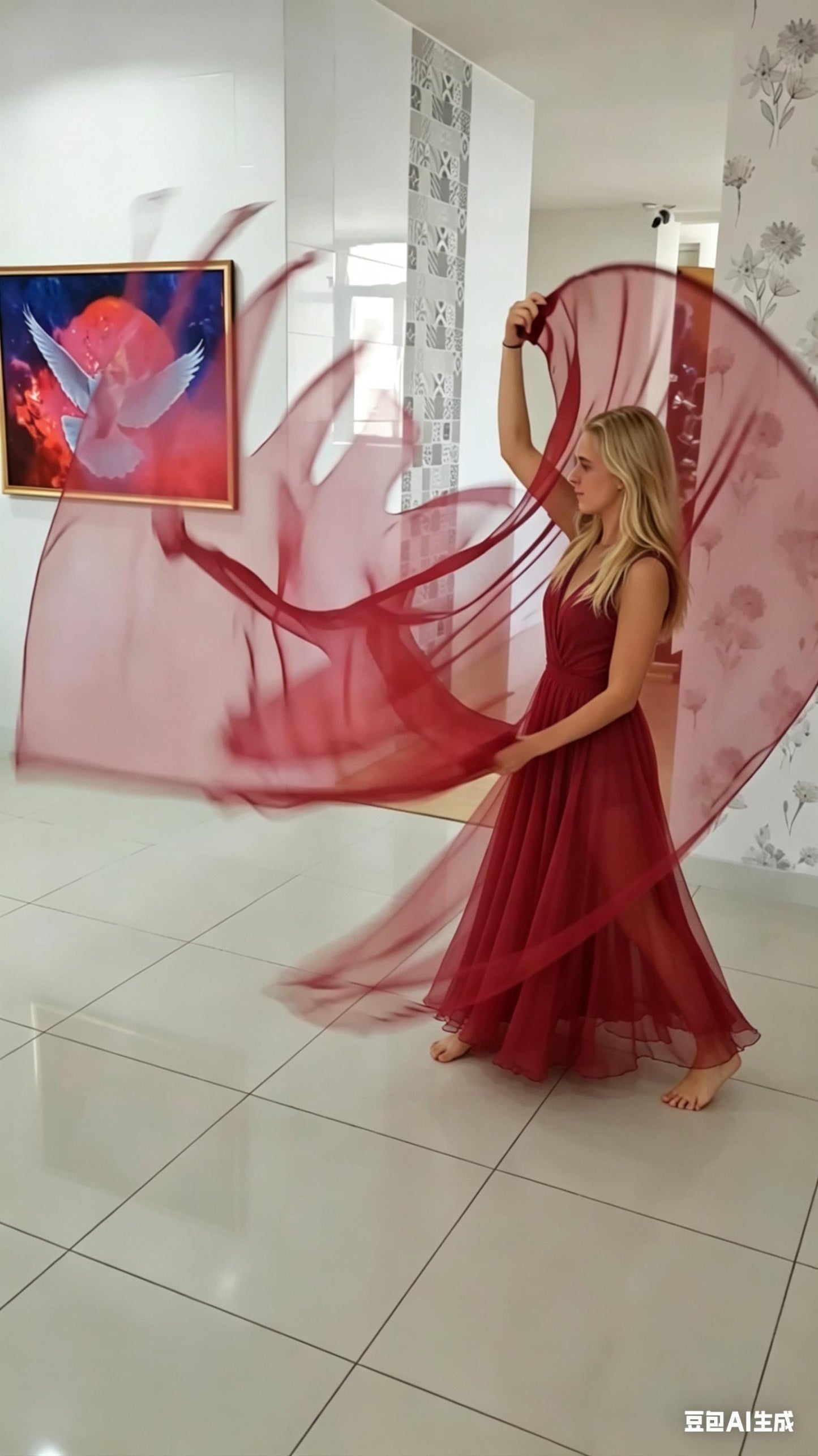 Angelic Feather Sheer Shinny Flag - Royal Providence - WFS-Size - (Pair-2Flags)