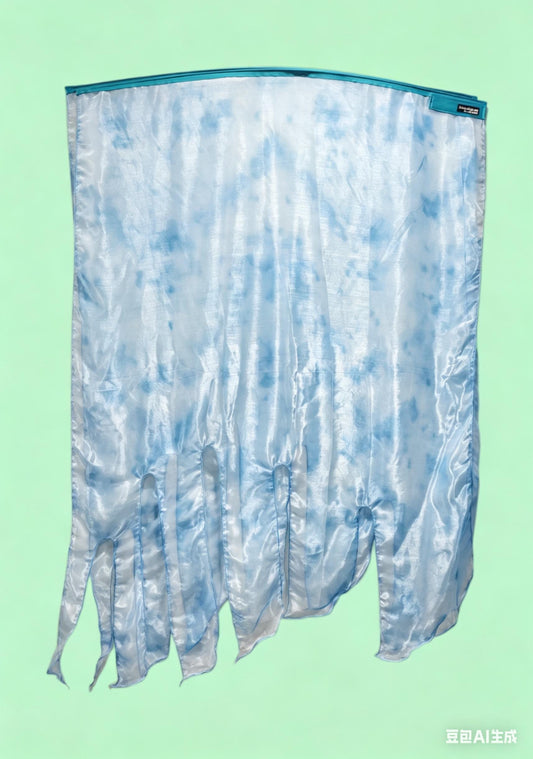 Angelic Feather Sheer Shinny Flag - Heavenly Cloud - WFS-Size - (Pair-2Flags)