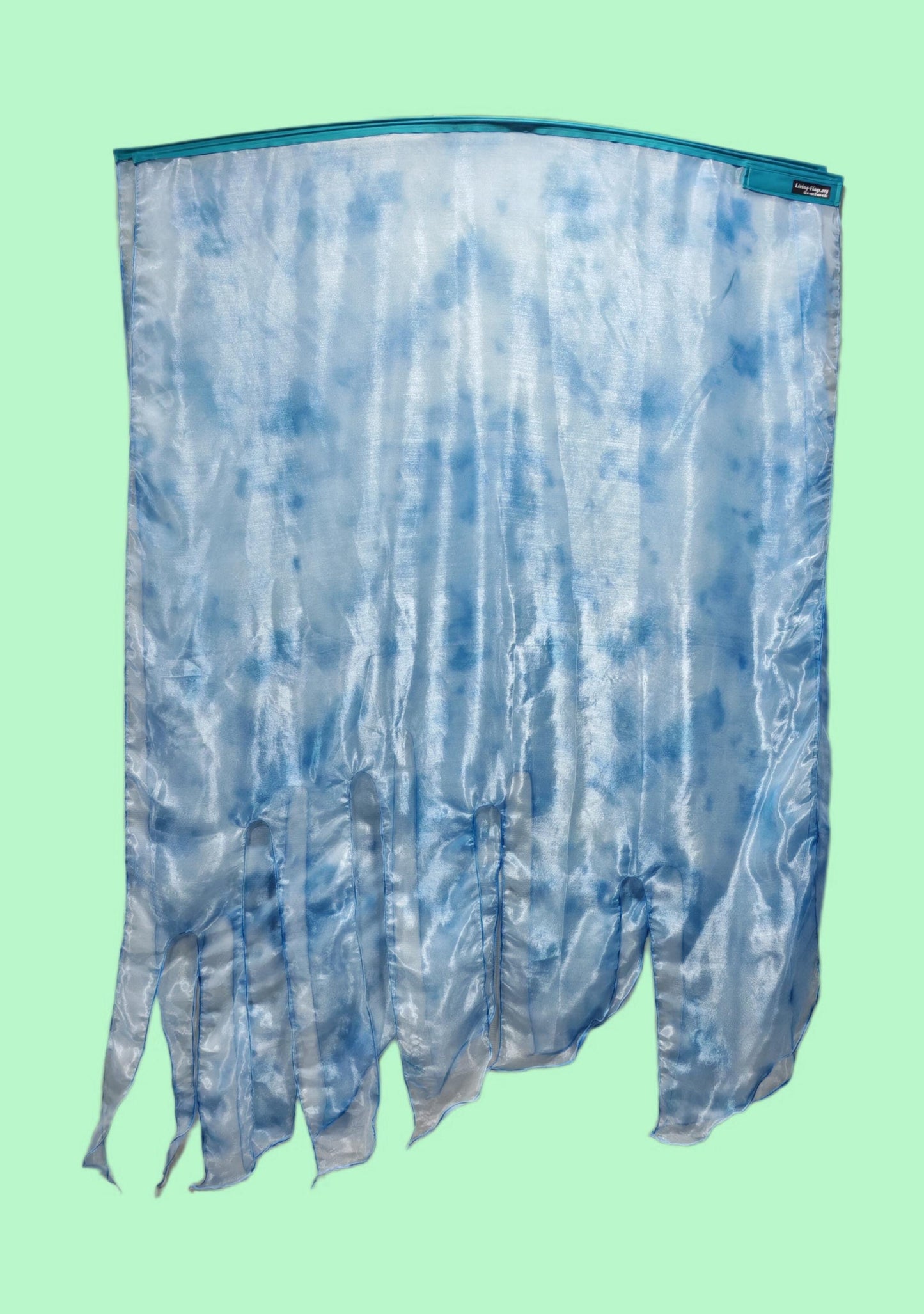 Angelic Feather Sheer Shinny Flag - Heavenly Cloud - WFS-Size - (Pair-2Flags)