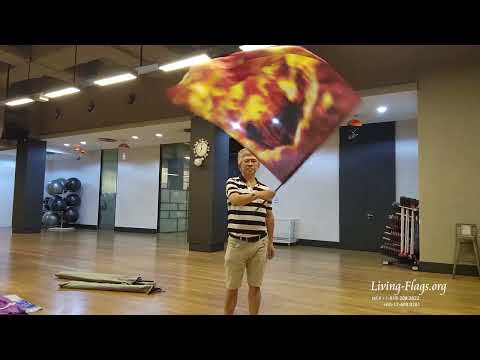 Flaming Passion - Bandera de seda Harbotai impresa