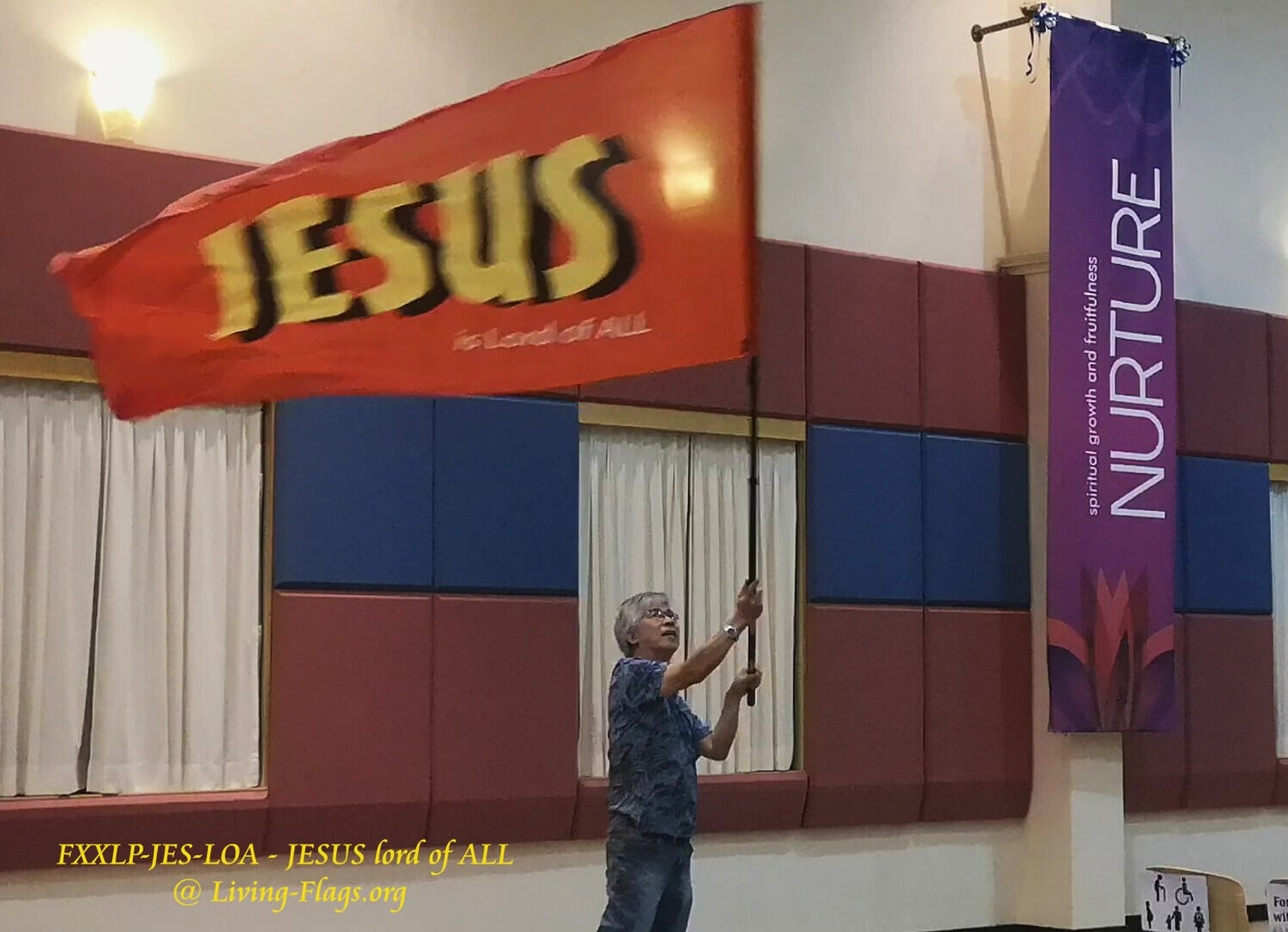 Jesus  - Lord Of All - Silk Printed Worship Flags