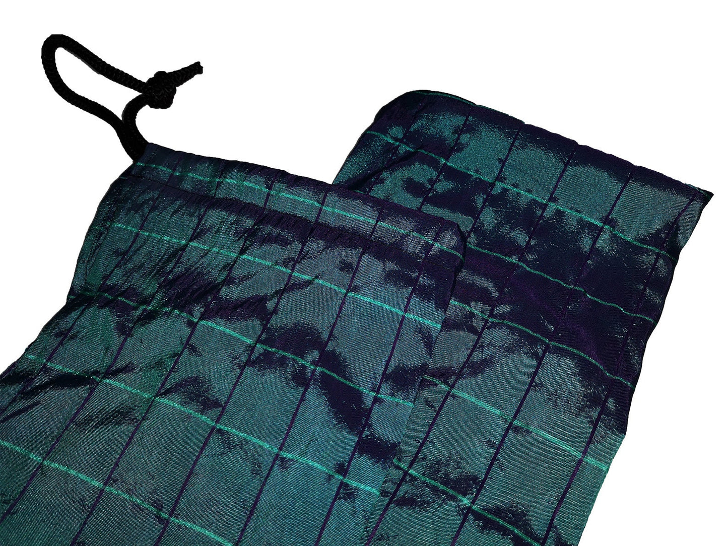 礼拜旗袋 35“x 5” - 绿色格纹设计 - M 尺寸