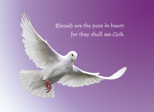 Blessed Are The Pure In Heart - Silk Printed Worship Flags
