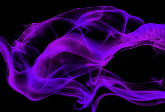 圣火 - 蓝色/紫色 - 丝绸印花崇拜旗帜